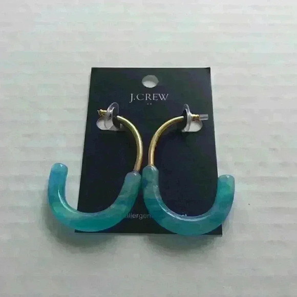 J Crew new Metal Tart Hoop Earrings - Picture 4 of 8